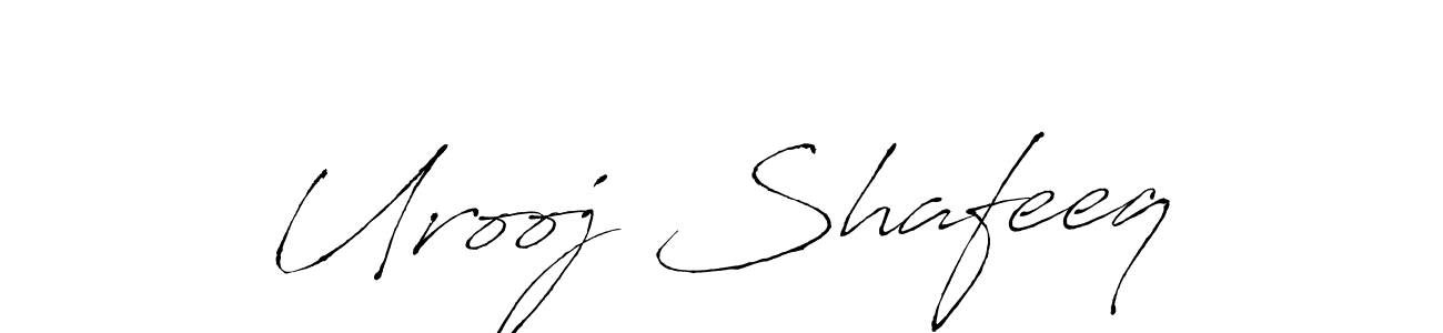 Also we have Urooj Shafeeq name is the best signature style. Create professional handwritten signature collection using Antro_Vectra autograph style. Urooj Shafeeq signature style 6 images and pictures png