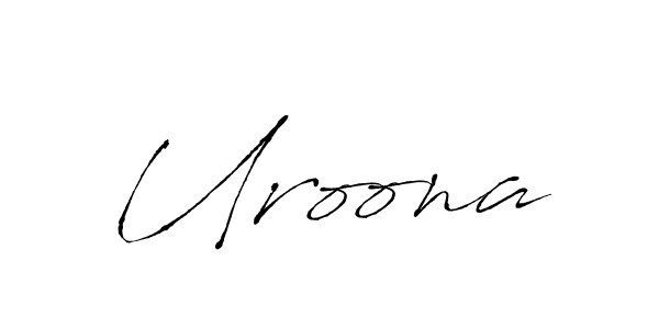 Create a beautiful signature design for name Uroona. With this signature (Antro_Vectra) fonts, you can make a handwritten signature for free. Uroona signature style 6 images and pictures png