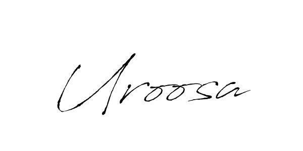 How to make Uroosa name signature. Use Antro_Vectra style for creating short signs online. This is the latest handwritten sign. Uroosa signature style 6 images and pictures png