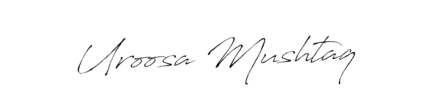 Also we have Uroosa Mushtaq name is the best signature style. Create professional handwritten signature collection using Antro_Vectra autograph style. Uroosa Mushtaq signature style 6 images and pictures png