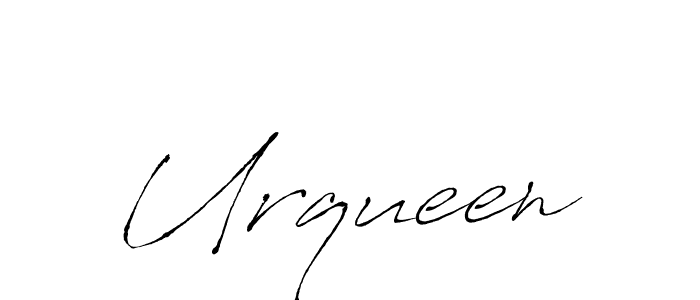 Urqueen stylish signature style. Best Handwritten Sign (Antro_Vectra) for my name. Handwritten Signature Collection Ideas for my name Urqueen. Urqueen signature style 6 images and pictures png