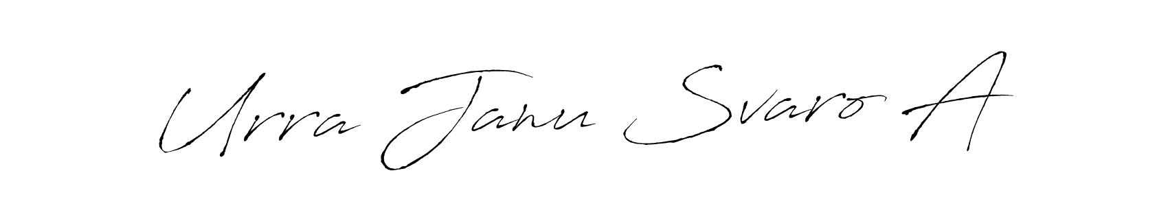 This is the best signature style for the Urra Janu Svaro A name. Also you like these signature font (Antro_Vectra). Mix name signature. Urra Janu Svaro A signature style 6 images and pictures png