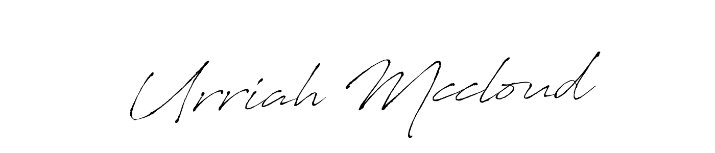 Urriah Mccloud stylish signature style. Best Handwritten Sign (Antro_Vectra) for my name. Handwritten Signature Collection Ideas for my name Urriah Mccloud. Urriah Mccloud signature style 6 images and pictures png