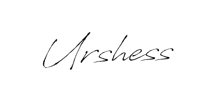 How to make Urshess signature? Antro_Vectra is a professional autograph style. Create handwritten signature for Urshess name. Urshess signature style 6 images and pictures png