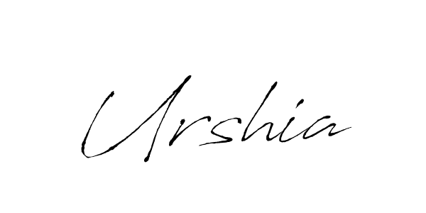 Make a beautiful signature design for name Urshia. With this signature (Antro_Vectra) style, you can create a handwritten signature for free. Urshia signature style 6 images and pictures png