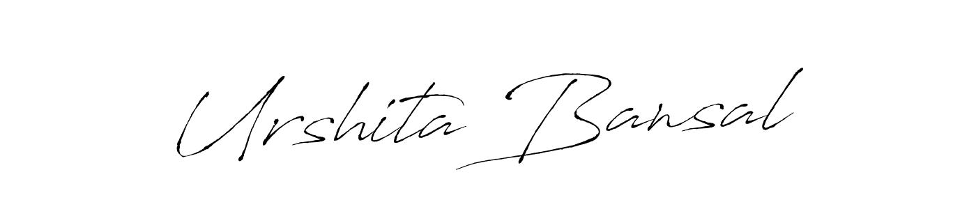 Make a beautiful signature design for name Urshita Bansal. With this signature (Antro_Vectra) style, you can create a handwritten signature for free. Urshita Bansal signature style 6 images and pictures png