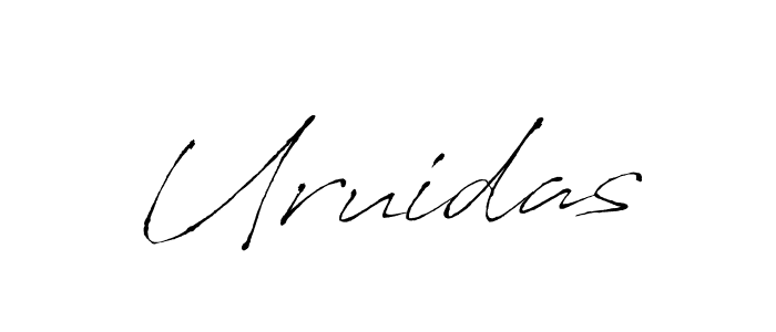 The best way (Antro_Vectra) to make a short signature is to pick only two or three words in your name. The name Uruidas include a total of six letters. For converting this name. Uruidas signature style 6 images and pictures png