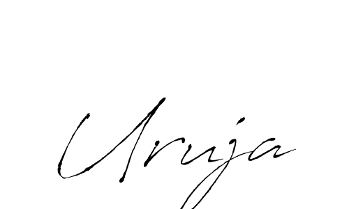 The best way (Antro_Vectra) to make a short signature is to pick only two or three words in your name. The name Uruja include a total of six letters. For converting this name. Uruja signature style 6 images and pictures png