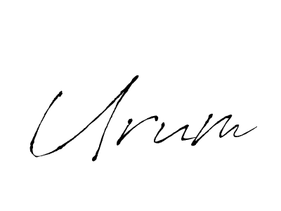 Design your own signature with our free online signature maker. With this signature software, you can create a handwritten (Antro_Vectra) signature for name Urum. Urum signature style 6 images and pictures png