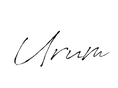 Design your own signature with our free online signature maker. With this signature software, you can create a handwritten (Antro_Vectra) signature for name Urum. Urum signature style 6 images and pictures png