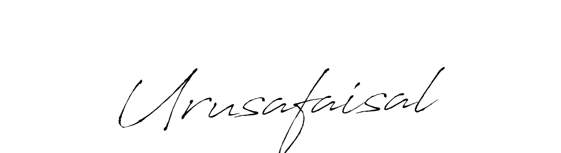 How to make Urusafaisal signature? Antro_Vectra is a professional autograph style. Create handwritten signature for Urusafaisal name. Urusafaisal signature style 6 images and pictures png