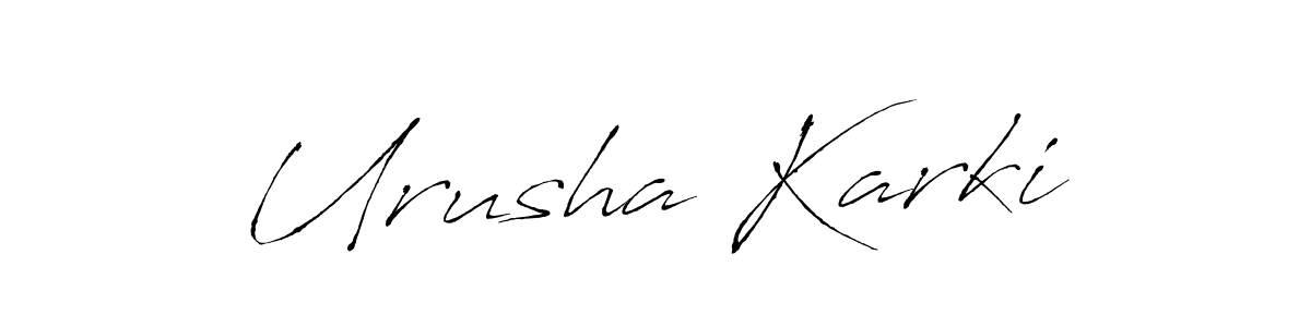 Similarly Antro_Vectra is the best handwritten signature design. Signature creator online .You can use it as an online autograph creator for name Urusha Karki. Urusha Karki signature style 6 images and pictures png
