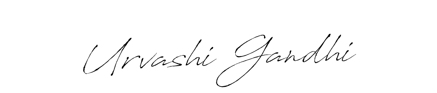 Make a beautiful signature design for name Urvashi Gandhi. With this signature (Antro_Vectra) style, you can create a handwritten signature for free. Urvashi Gandhi signature style 6 images and pictures png