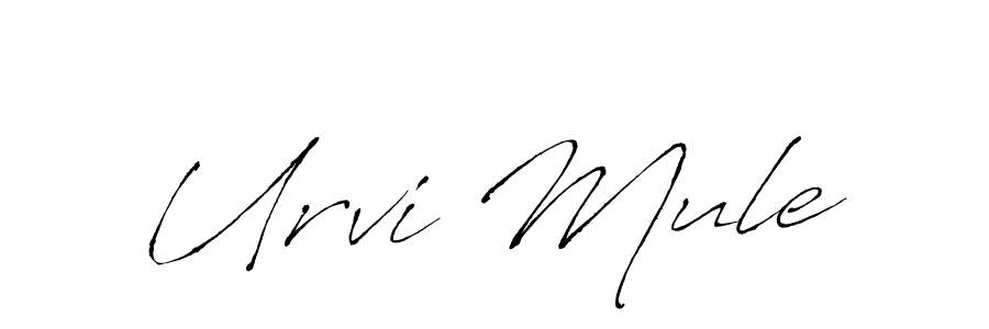 Create a beautiful signature design for name Urvi Mule. With this signature (Antro_Vectra) fonts, you can make a handwritten signature for free. Urvi Mule signature style 6 images and pictures png