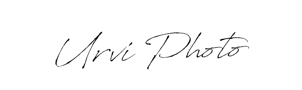 How to make Urvi Photo name signature. Use Antro_Vectra style for creating short signs online. This is the latest handwritten sign. Urvi Photo signature style 6 images and pictures png