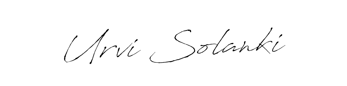 Urvi Solanki stylish signature style. Best Handwritten Sign (Antro_Vectra) for my name. Handwritten Signature Collection Ideas for my name Urvi Solanki. Urvi Solanki signature style 6 images and pictures png