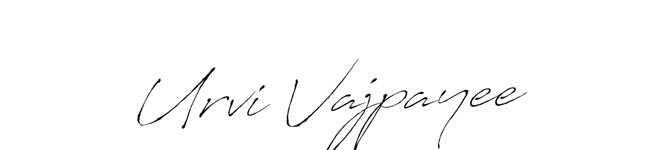 Create a beautiful signature design for name Urvi Vajpayee. With this signature (Antro_Vectra) fonts, you can make a handwritten signature for free. Urvi Vajpayee signature style 6 images and pictures png
