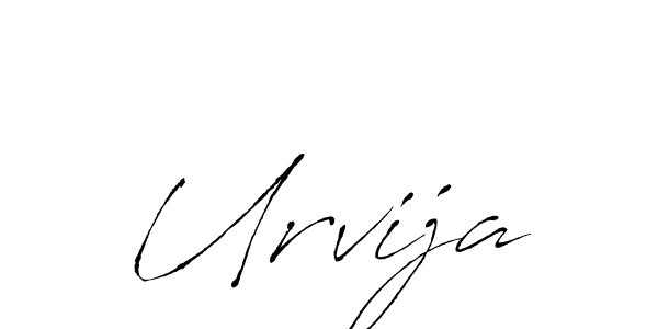 Use a signature maker to create a handwritten signature online. With this signature software, you can design (Antro_Vectra) your own signature for name Urvija. Urvija signature style 6 images and pictures png