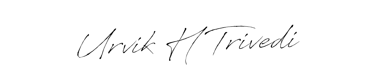 Create a beautiful signature design for name Urvik H Trivedi. With this signature (Antro_Vectra) fonts, you can make a handwritten signature for free. Urvik H Trivedi signature style 6 images and pictures png