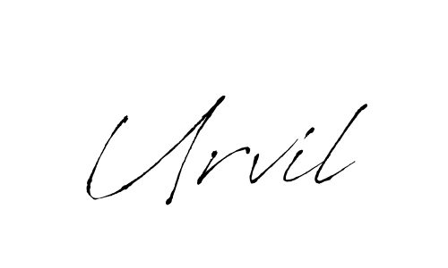 Use a signature maker to create a handwritten signature online. With this signature software, you can design (Antro_Vectra) your own signature for name Urvil. Urvil signature style 6 images and pictures png