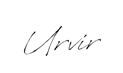 if you are searching for the best signature style for your name Urvir. so please give up your signature search. here we have designed multiple signature styles  using Antro_Vectra. Urvir signature style 6 images and pictures png