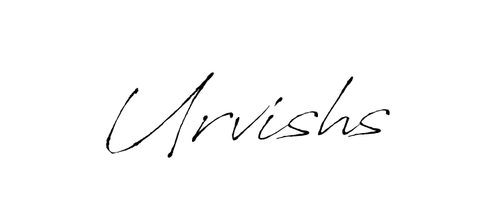 How to make Urvishs name signature. Use Antro_Vectra style for creating short signs online. This is the latest handwritten sign. Urvishs signature style 6 images and pictures png