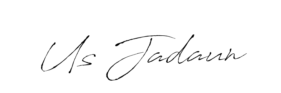 How to make Us Jadaun name signature. Use Antro_Vectra style for creating short signs online. This is the latest handwritten sign. Us Jadaun signature style 6 images and pictures png