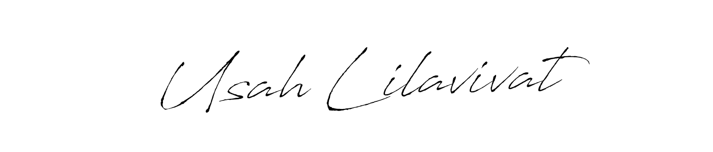 Antro_Vectra is a professional signature style that is perfect for those who want to add a touch of class to their signature. It is also a great choice for those who want to make their signature more unique. Get Usah Lilavivat name to fancy signature for free. Usah Lilavivat signature style 6 images and pictures png