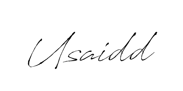 How to make Usaidd signature? Antro_Vectra is a professional autograph style. Create handwritten signature for Usaidd name. Usaidd signature style 6 images and pictures png