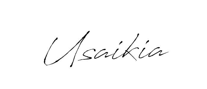 Design your own signature with our free online signature maker. With this signature software, you can create a handwritten (Antro_Vectra) signature for name Usaikia. Usaikia signature style 6 images and pictures png