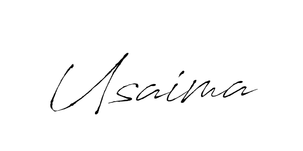 Use a signature maker to create a handwritten signature online. With this signature software, you can design (Antro_Vectra) your own signature for name Usaima. Usaima signature style 6 images and pictures png