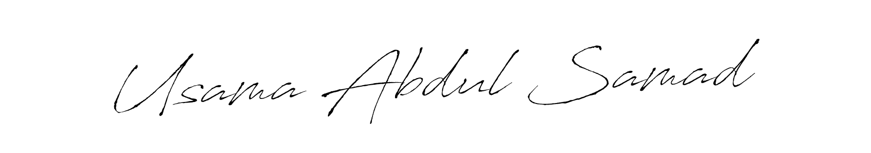 The best way (Antro_Vectra) to make a short signature is to pick only two or three words in your name. The name Usama Abdul Samad include a total of six letters. For converting this name. Usama Abdul Samad signature style 6 images and pictures png