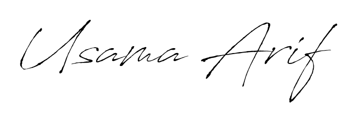 Achieve flawless digital penmanship with Usama Arif name in Antro_Vectra font. The perfect tool for creating online signatures. Usama Arif signature style 6 images and pictures png