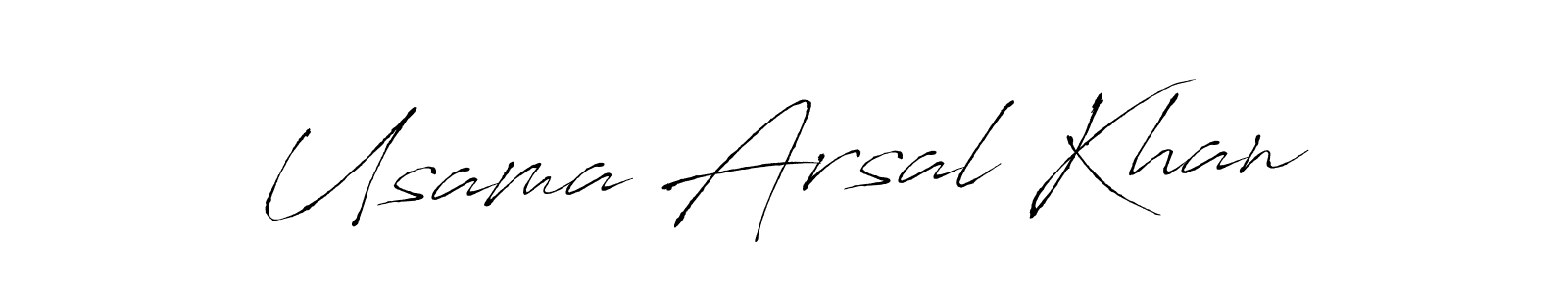 Usama Arsal Khan stylish signature style. Best Handwritten Sign (Antro_Vectra) for my name. Handwritten Signature Collection Ideas for my name Usama Arsal Khan. Usama Arsal Khan signature style 6 images and pictures png