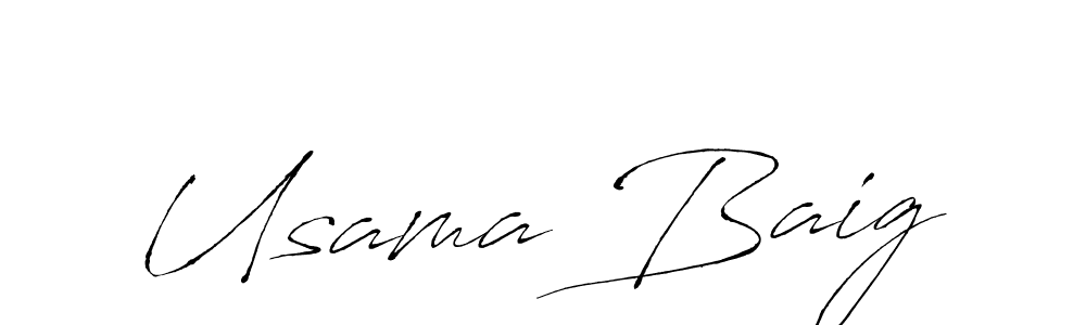 How to make Usama Baig signature? Antro_Vectra is a professional autograph style. Create handwritten signature for Usama Baig name. Usama Baig signature style 6 images and pictures png