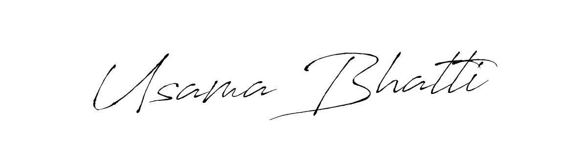 How to make Usama Bhatti name signature. Use Antro_Vectra style for creating short signs online. This is the latest handwritten sign. Usama Bhatti signature style 6 images and pictures png