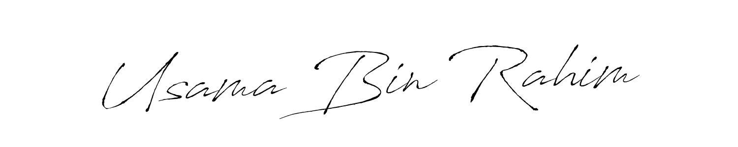 Also You can easily find your signature by using the search form. We will create Usama Bin Rahim name handwritten signature images for you free of cost using Antro_Vectra sign style. Usama Bin Rahim signature style 6 images and pictures png