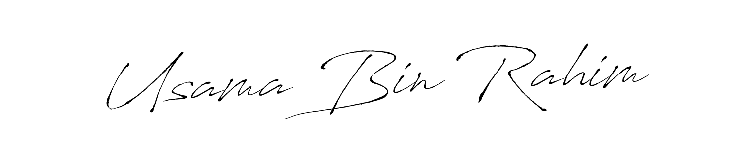 Design your own signature with our free online signature maker. With this signature software, you can create a handwritten (Antro_Vectra) signature for name Usama Bin Rahim. Usama Bin Rahim signature style 6 images and pictures png