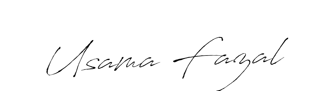Make a beautiful signature design for name Usama Fazal. With this signature (Antro_Vectra) style, you can create a handwritten signature for free. Usama Fazal signature style 6 images and pictures png