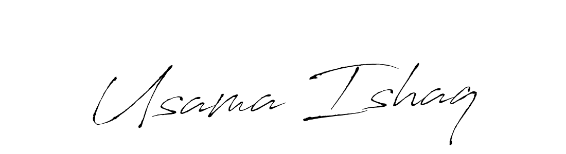 Usama Ishaq stylish signature style. Best Handwritten Sign (Antro_Vectra) for my name. Handwritten Signature Collection Ideas for my name Usama Ishaq. Usama Ishaq signature style 6 images and pictures png