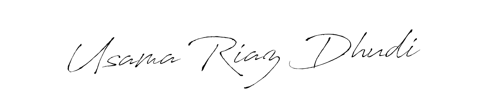 Create a beautiful signature design for name Usama Riaz Dhudi. With this signature (Antro_Vectra) fonts, you can make a handwritten signature for free. Usama Riaz Dhudi signature style 6 images and pictures png