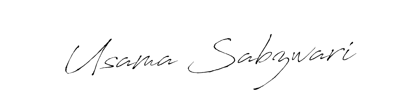 Design your own signature with our free online signature maker. With this signature software, you can create a handwritten (Antro_Vectra) signature for name Usama Sabzwari. Usama Sabzwari signature style 6 images and pictures png