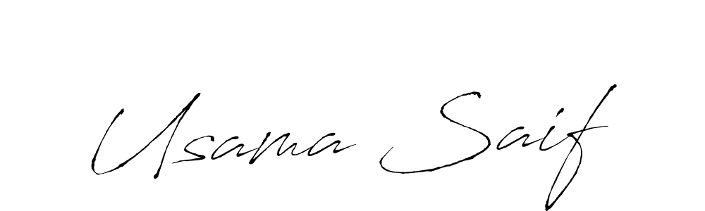 Make a beautiful signature design for name Usama Saif. With this signature (Antro_Vectra) style, you can create a handwritten signature for free. Usama Saif signature style 6 images and pictures png