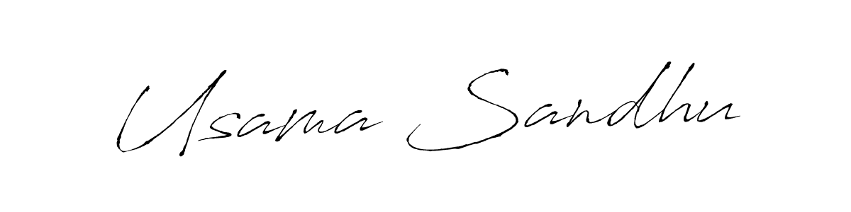 Make a beautiful signature design for name Usama Sandhu. With this signature (Antro_Vectra) style, you can create a handwritten signature for free. Usama Sandhu signature style 6 images and pictures png