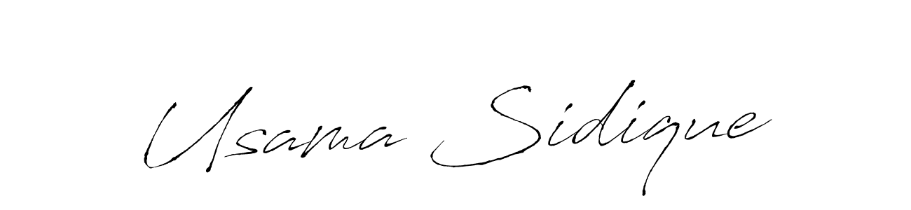 Create a beautiful signature design for name Usama Sidique. With this signature (Antro_Vectra) fonts, you can make a handwritten signature for free. Usama Sidique signature style 6 images and pictures png