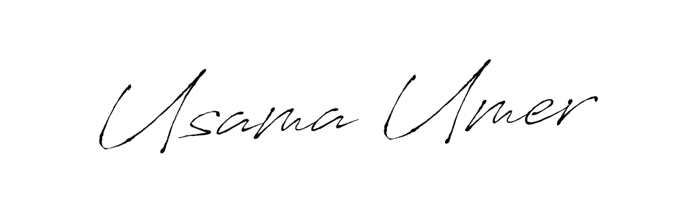 How to make Usama Umer name signature. Use Antro_Vectra style for creating short signs online. This is the latest handwritten sign. Usama Umer signature style 6 images and pictures png