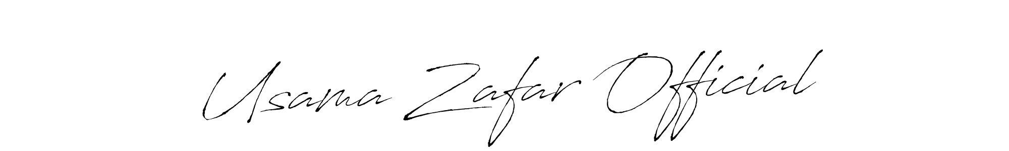 Make a short Usama Zafar Official signature style. Manage your documents anywhere anytime using Antro_Vectra. Create and add eSignatures, submit forms, share and send files easily. Usama Zafar Official signature style 6 images and pictures png