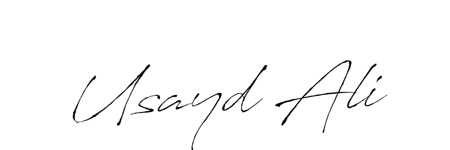 Make a beautiful signature design for name Usayd Ali. With this signature (Antro_Vectra) style, you can create a handwritten signature for free. Usayd Ali signature style 6 images and pictures png