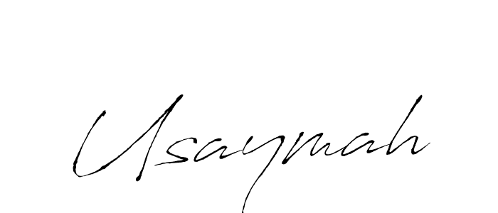 Design your own signature with our free online signature maker. With this signature software, you can create a handwritten (Antro_Vectra) signature for name Usaymah. Usaymah signature style 6 images and pictures png