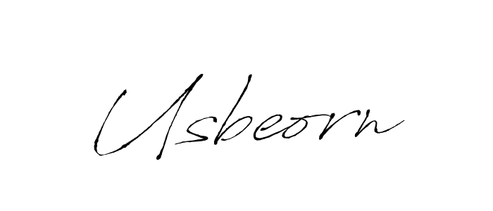 Usbeorn stylish signature style. Best Handwritten Sign (Antro_Vectra) for my name. Handwritten Signature Collection Ideas for my name Usbeorn. Usbeorn signature style 6 images and pictures png